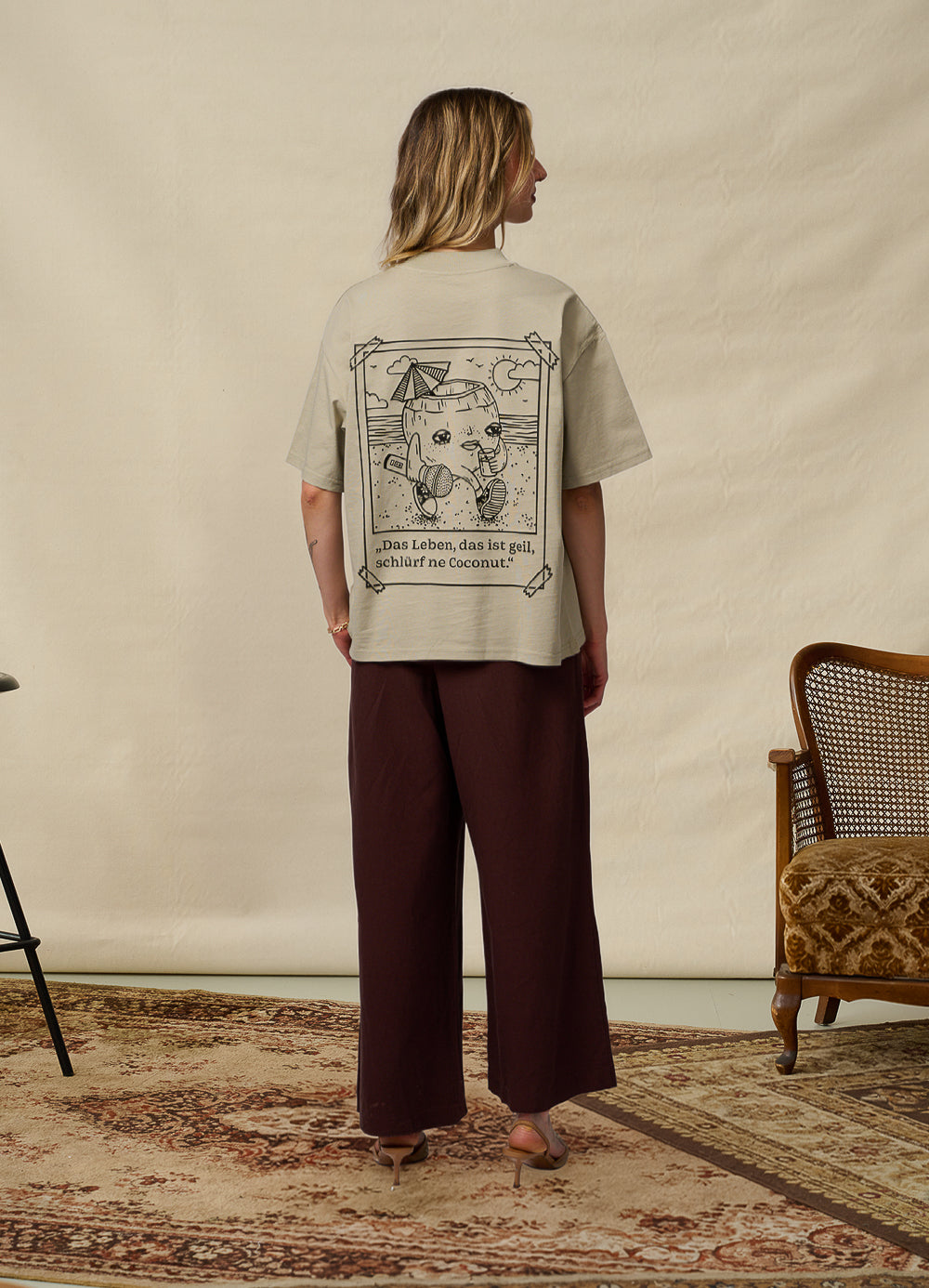 COCONUT T-SHIRT STEINGRÜN