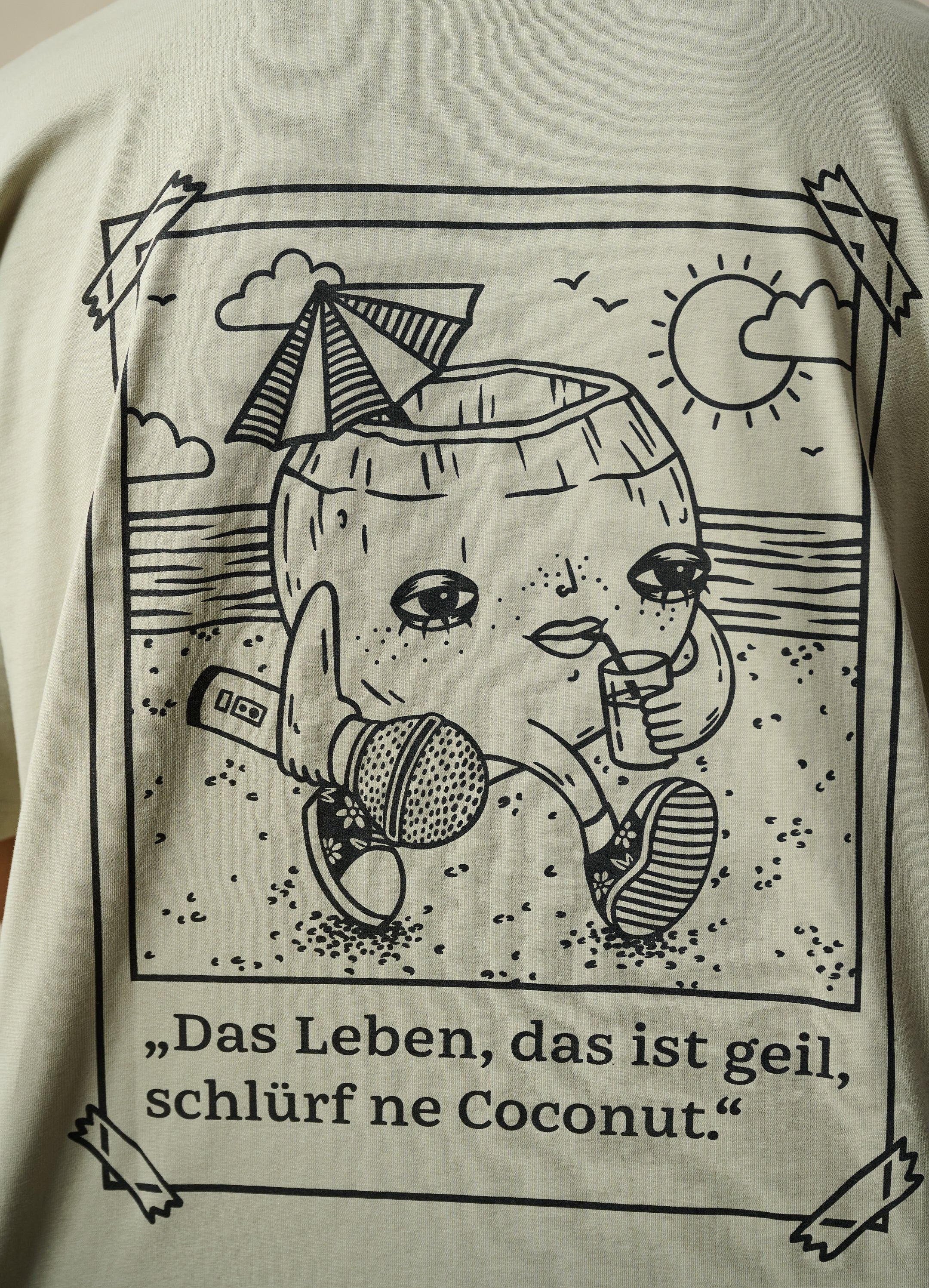 COCONUT T-SHIRT STEINGRÜN