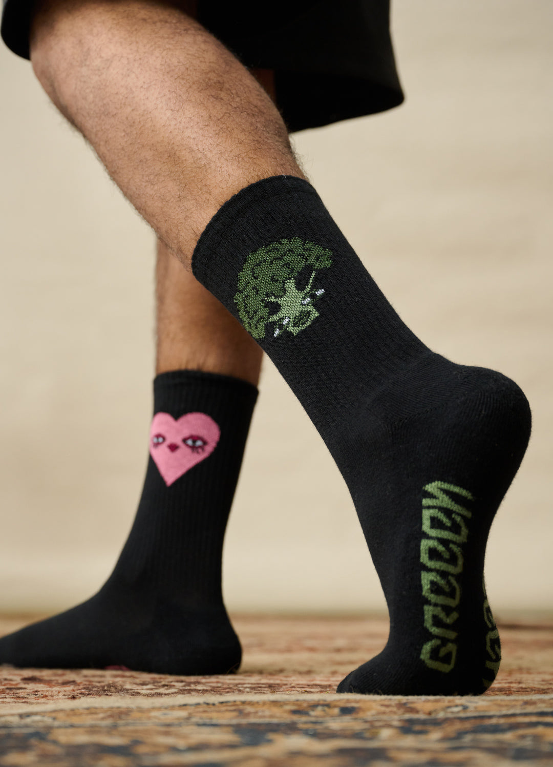 SONNE, HERZ & BROKKOLI SOCKEN SET SCHWARZ