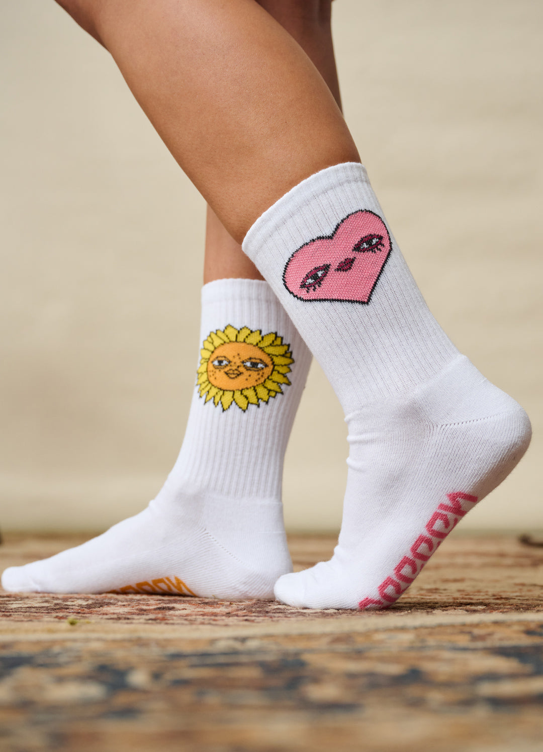 SONNE, HERZ & BROKKOLI SOCKEN-SET WEISS
