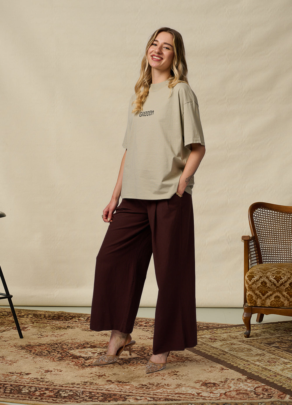 COCONUT T-SHIRT STEINGRÜN