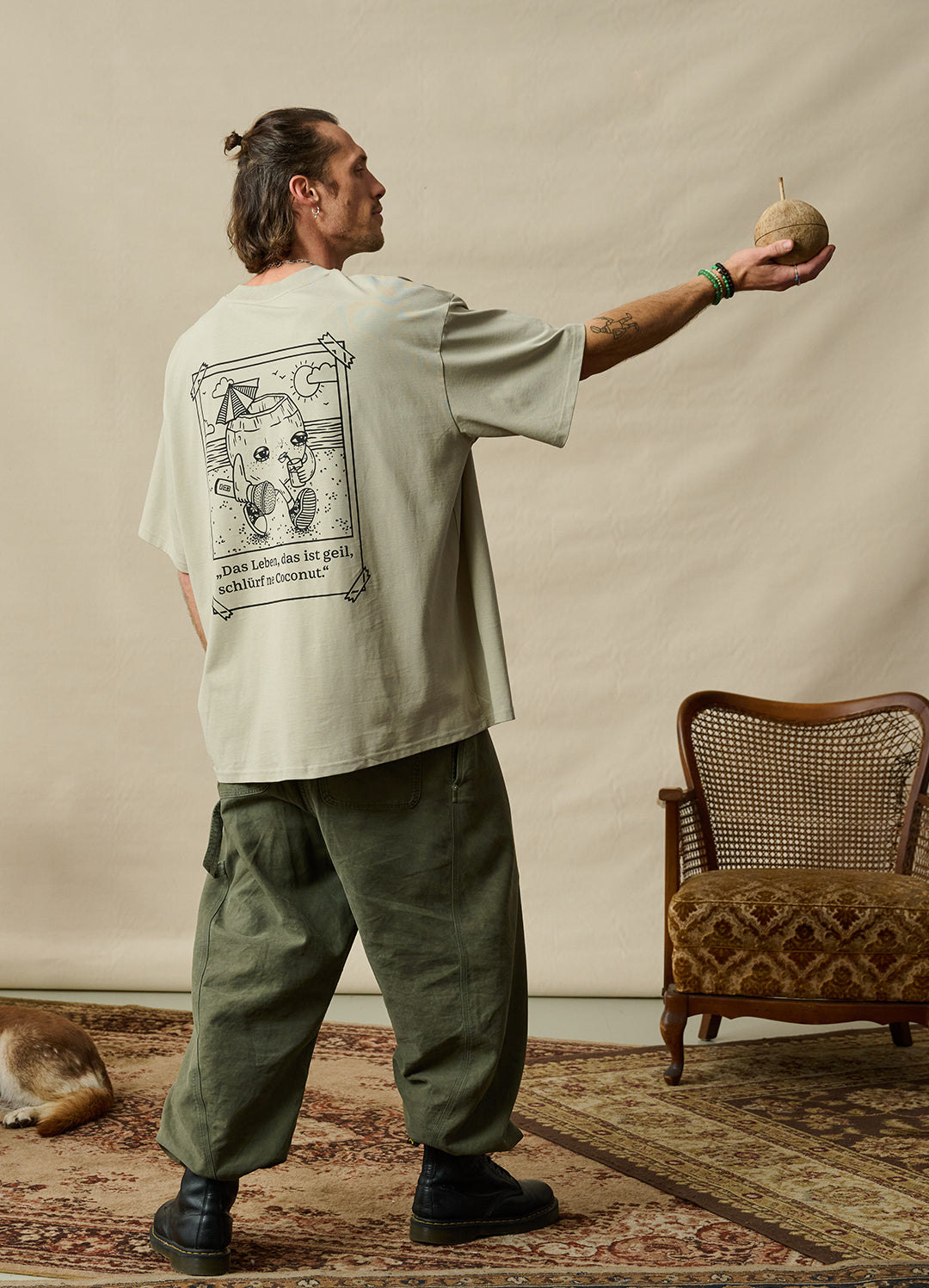 COCONUT T-SHIRT STEINGRÜN