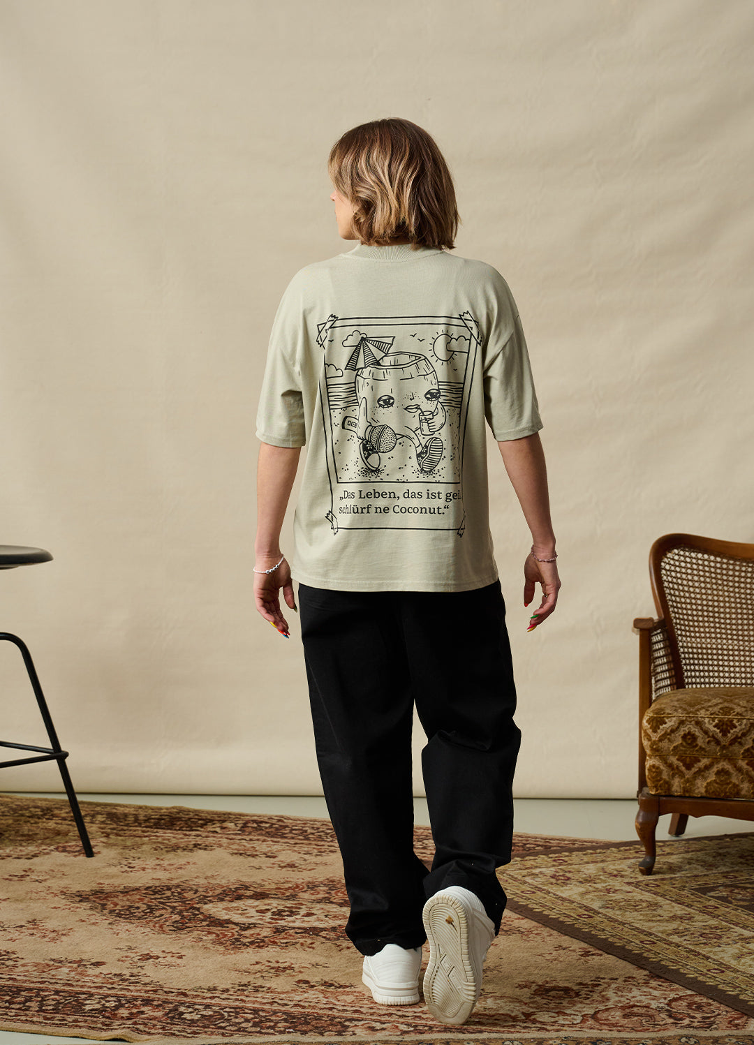 COCONUT T-SHIRT STEINGRÜN