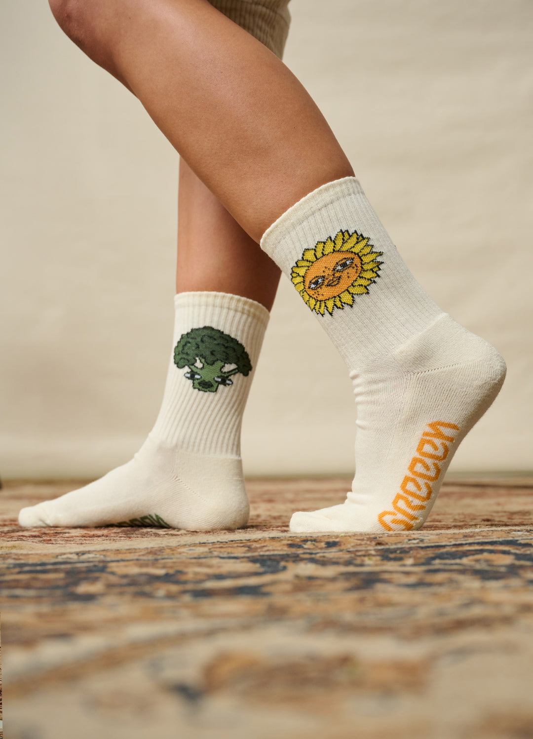 SONNE, HERZ & BROKKOLI SOCKEN-SET BEIGE